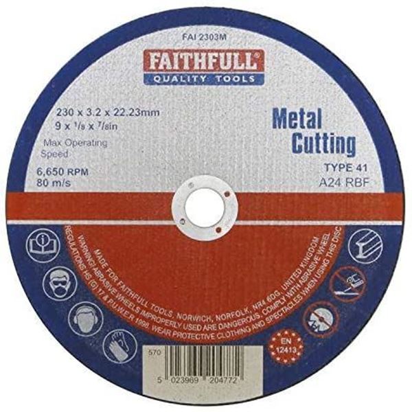 Picture of Angle Grinder Disc Metal  9"Faithfull      FAI2303M