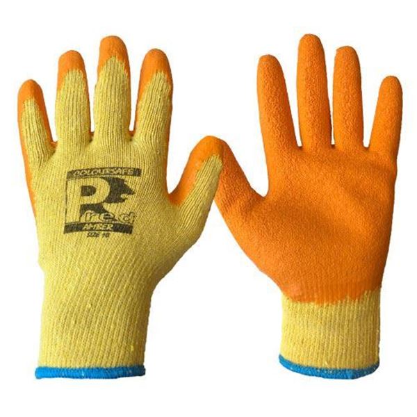 Picture of Pred Amber Orange Latex Cut 1 Gloves L102-LCTC