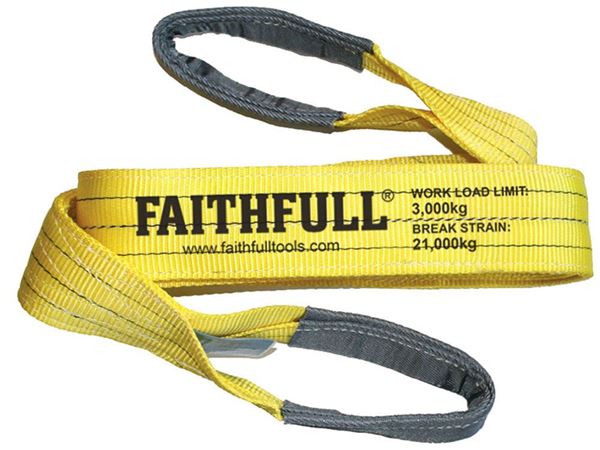 Picture of Lifting Sling Yellow 90mm x 3mtrsFaithfull                 3 tonne